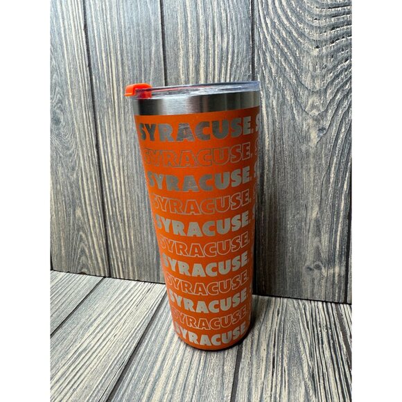 Syracuse Orange Stainless Steel Travel Mug 24 Oz Spill-Resistant - Picture 3 of 6